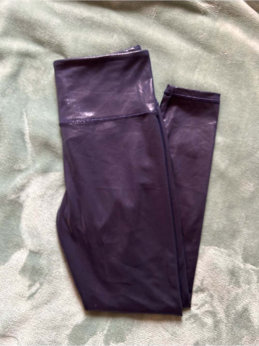 Athleta x Simon Biles Shiny Deep Purple High-Rise Leggings